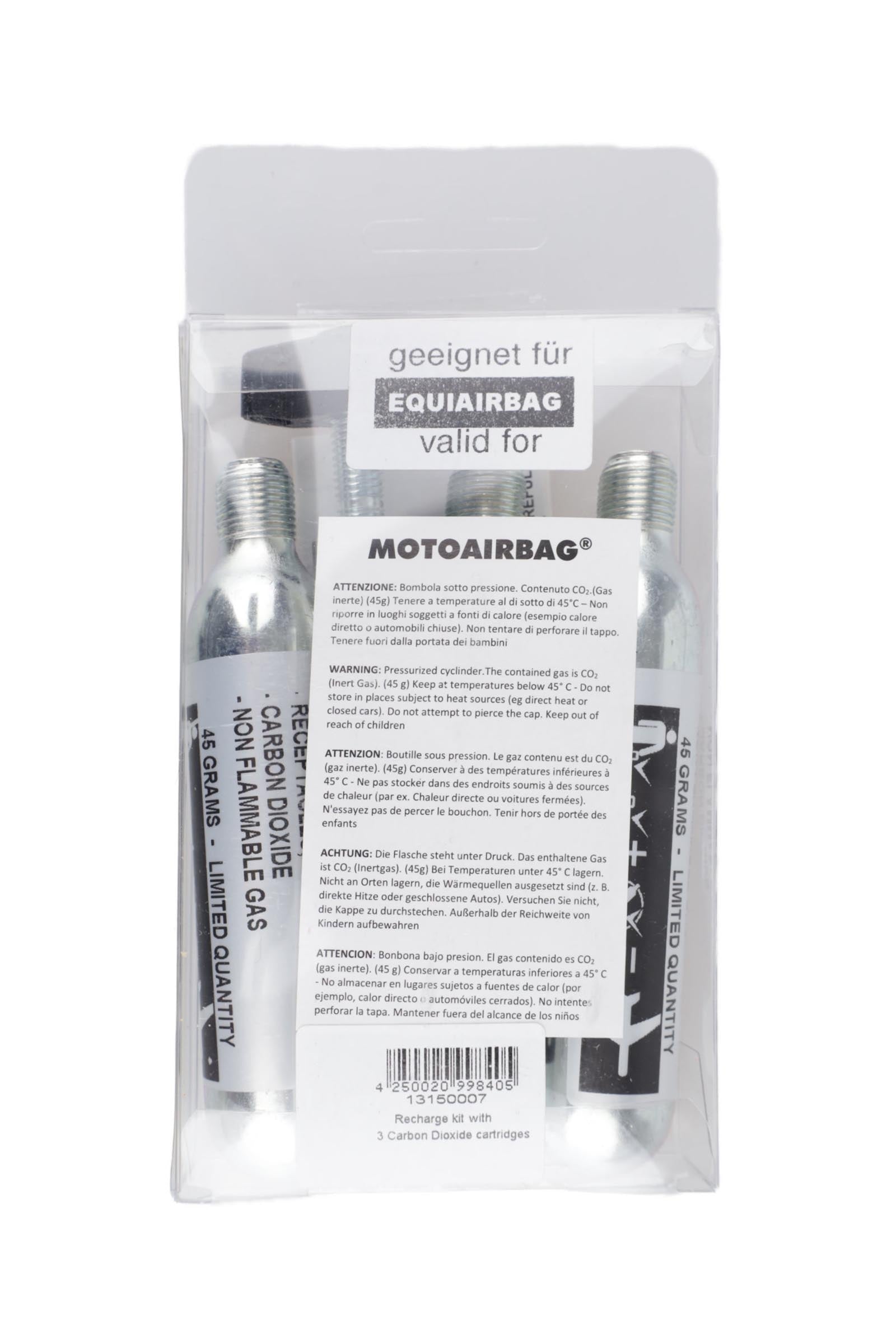 USG EquiAirbag® Recharge Kit (Incl. 3 Catridges, Tool & Manual) Paardrijcaps & Bodyprotectors