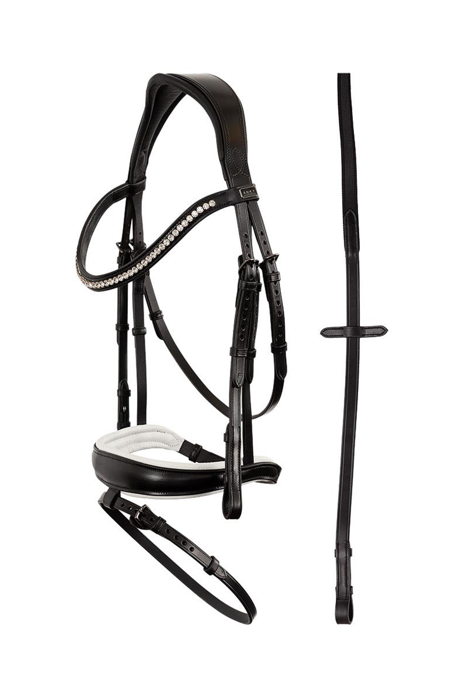 Anky ANKY Anatomic Bridle With Flash Noseband, Padded Hoofdstellen & Teugels