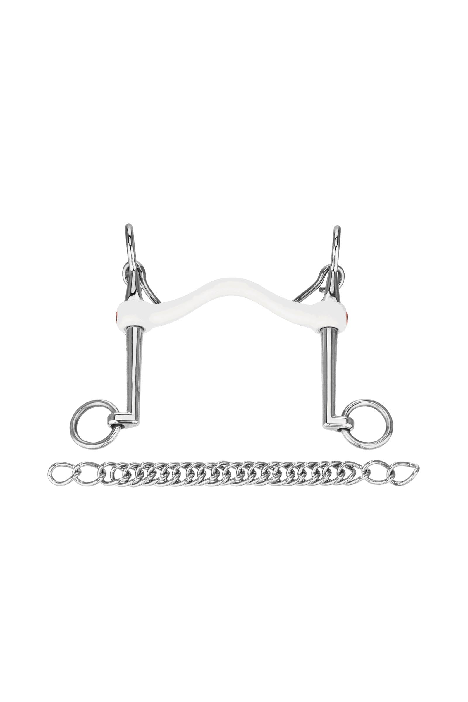 Sprenger Nathe CM Weymouth Bit W.Port, 15mm, Long Shanks, Thermoplastic Horse Bits