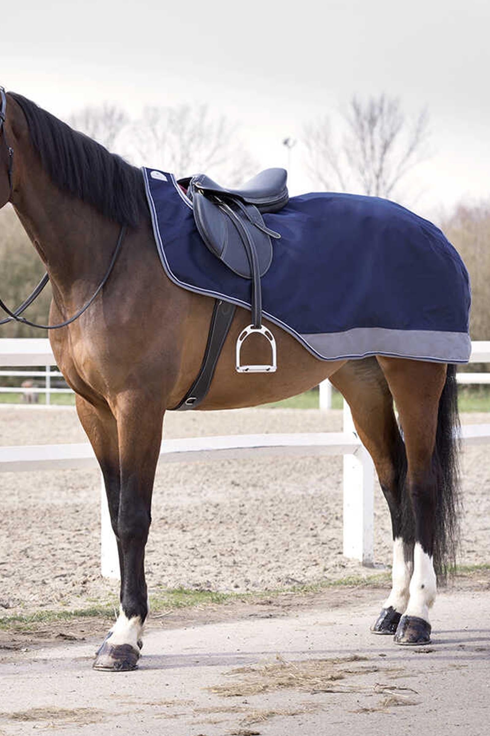 EQUITHÈME TYREX 600D stapmolendeken met fleecevoering Paardendekens