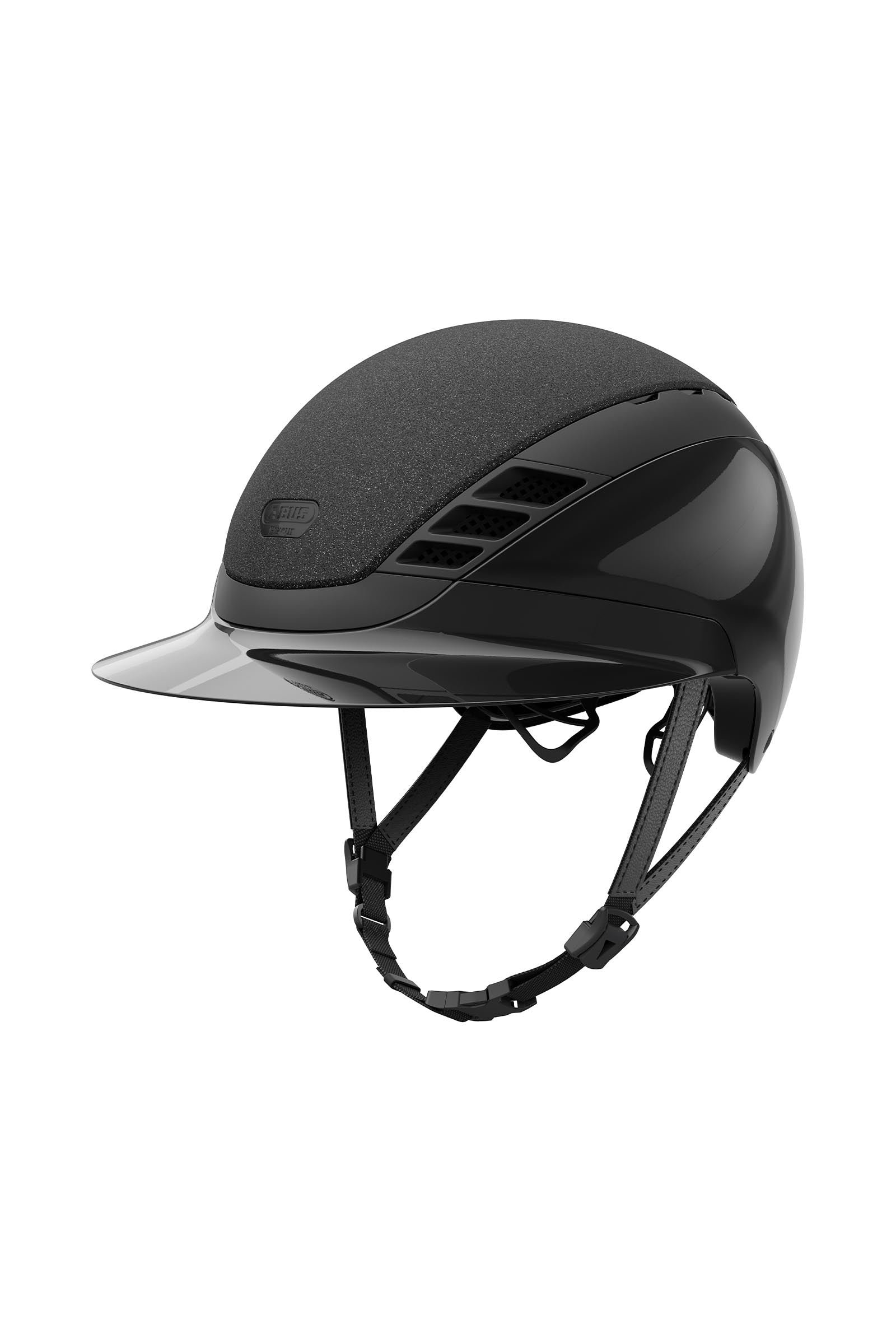 Abus Airluxe Supreme Glam Shiny rijhelm met lange klep Paardrijcaps & Bodyprotectors