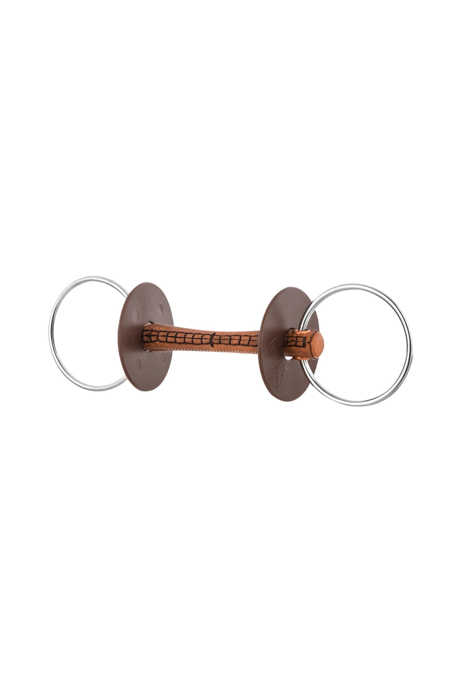 Beris trens, leren comfortstang, zacht, 7,5 cm Bitten