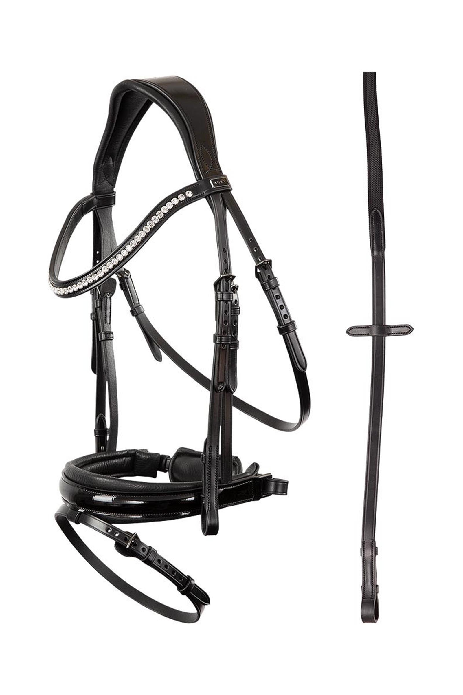 Anky ANKY Anatomic Bridle Patent Leather With Soft Padding Hoofdstellen & Teugels