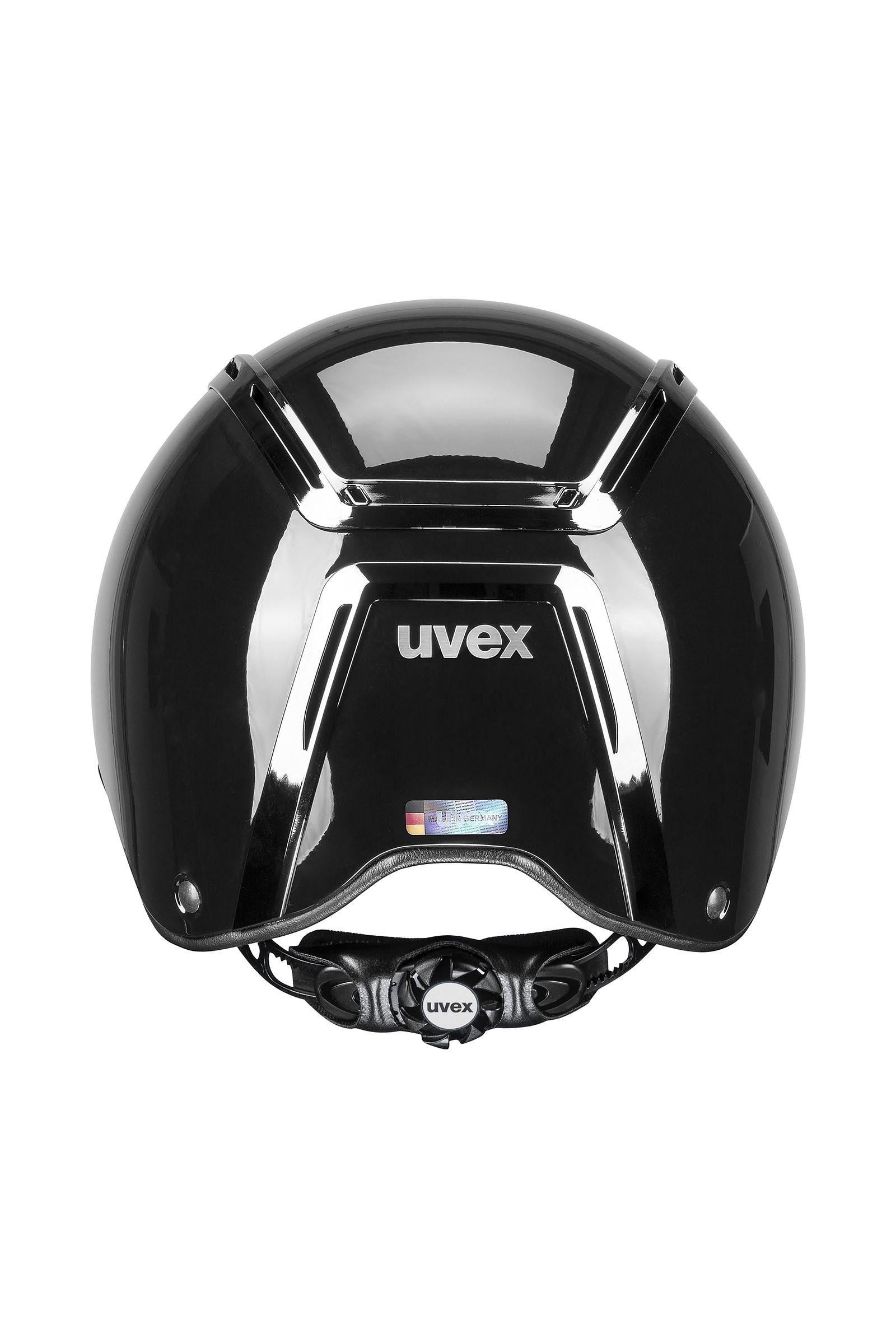Uvex Exxeed Shiny Chrome Riding Helmet Safety Equipment