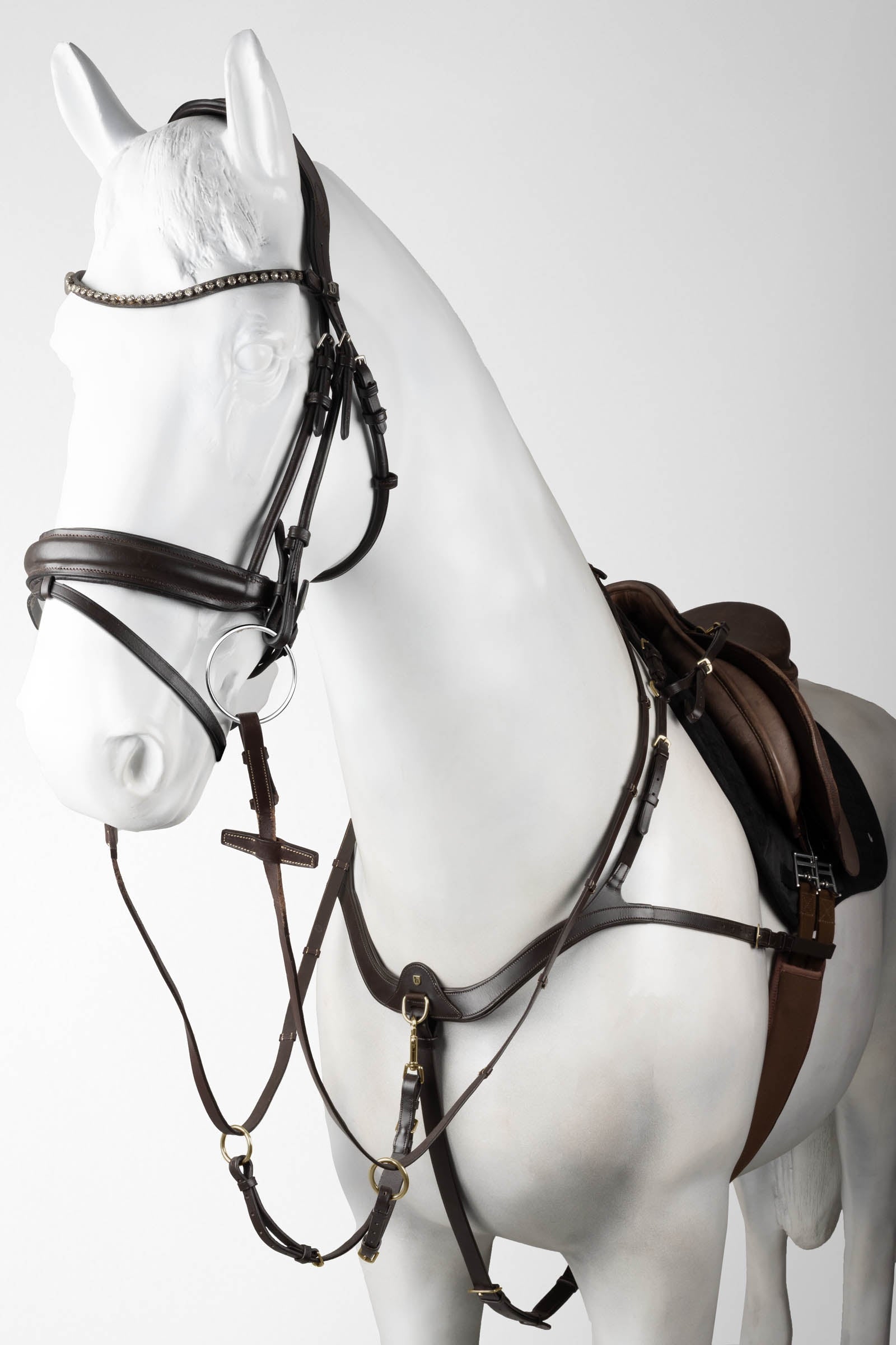 Horze Hampstead Leren borstplaat Hoofdstellen & Teugels