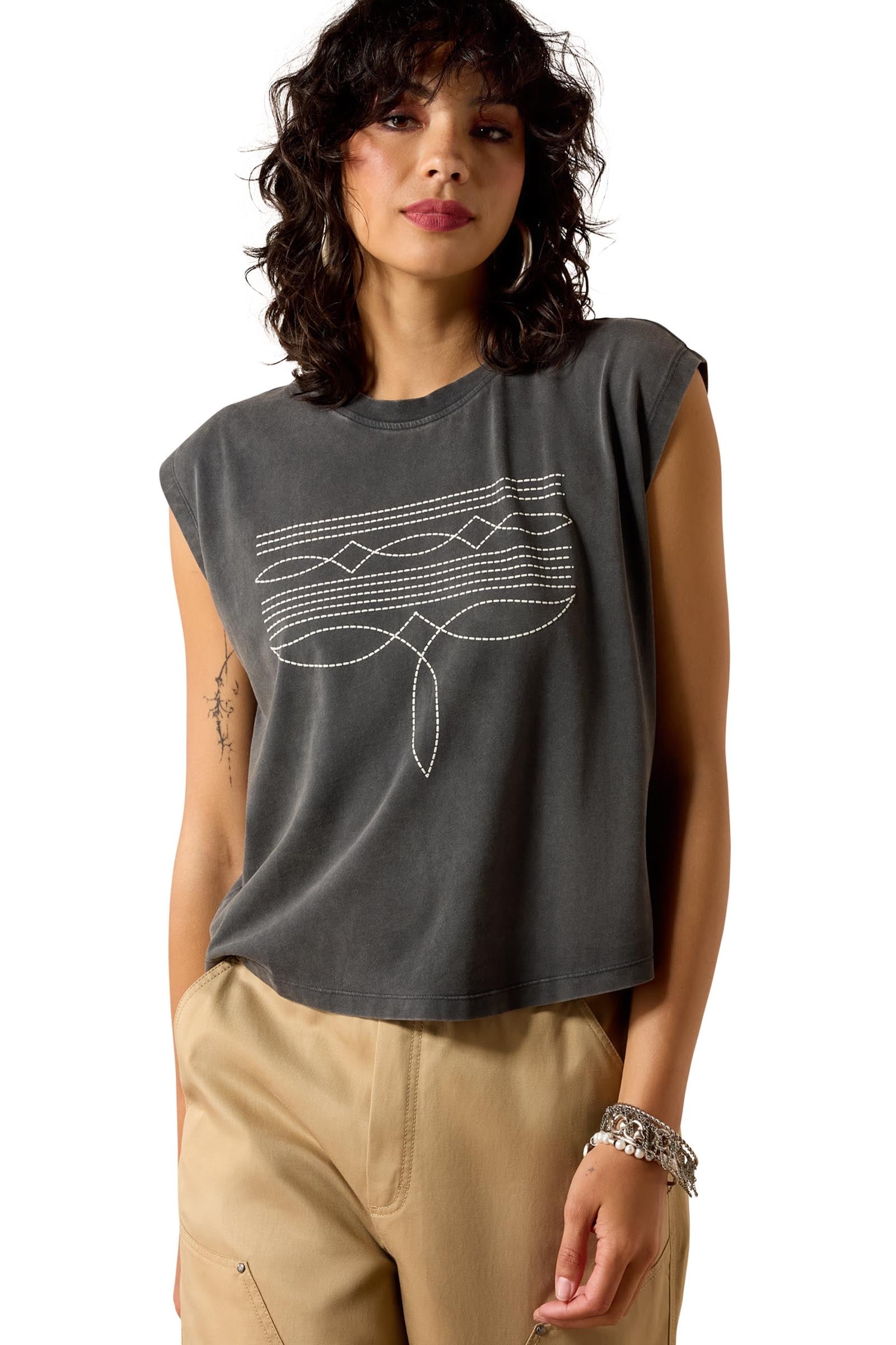 Ariat Women's Dallas Cropped T-Shirt Dames paardrijkleding