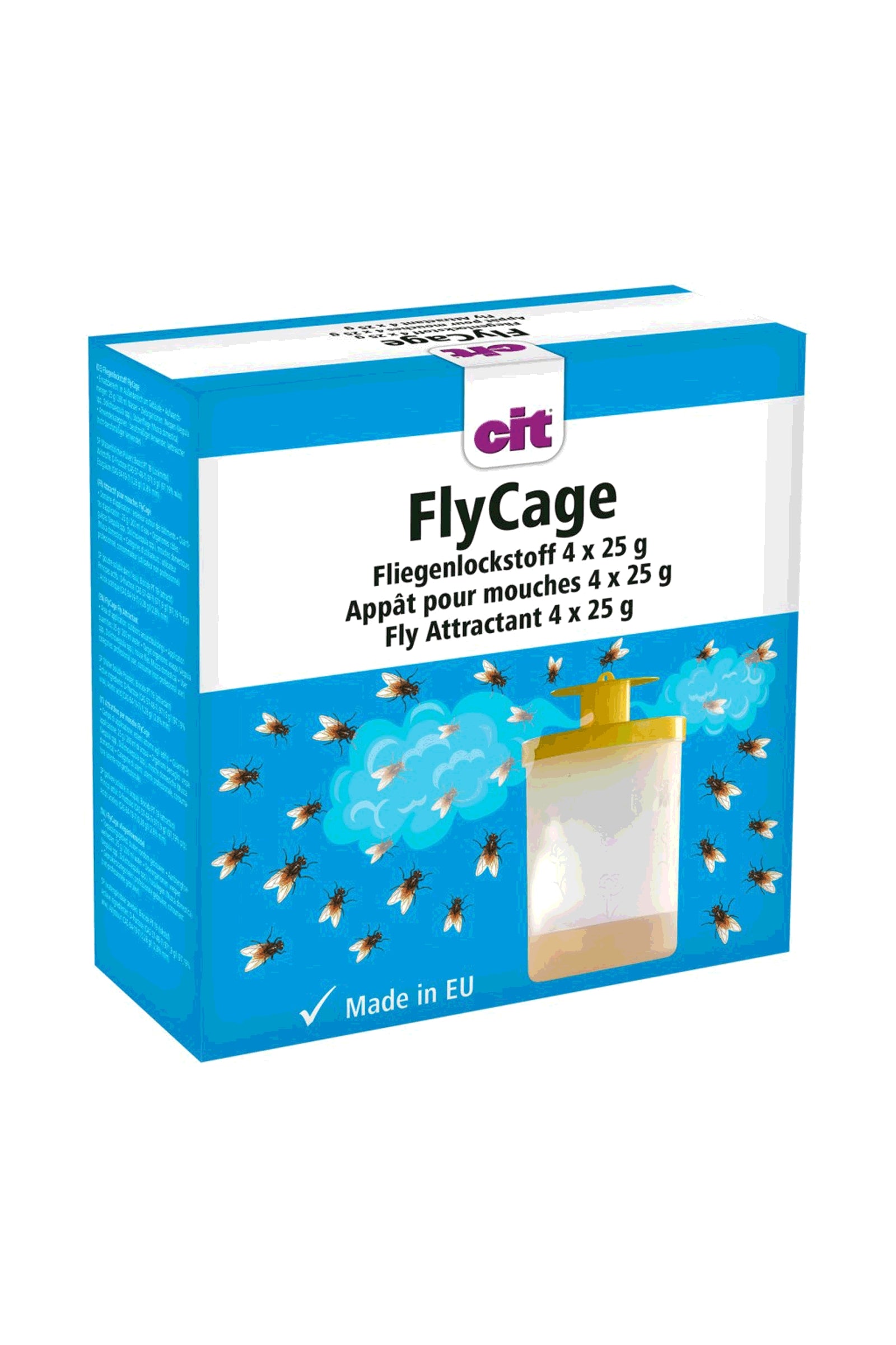 cit Fly Attractant For FlyCage, 4 x 25 g Antifly Protection for Horses