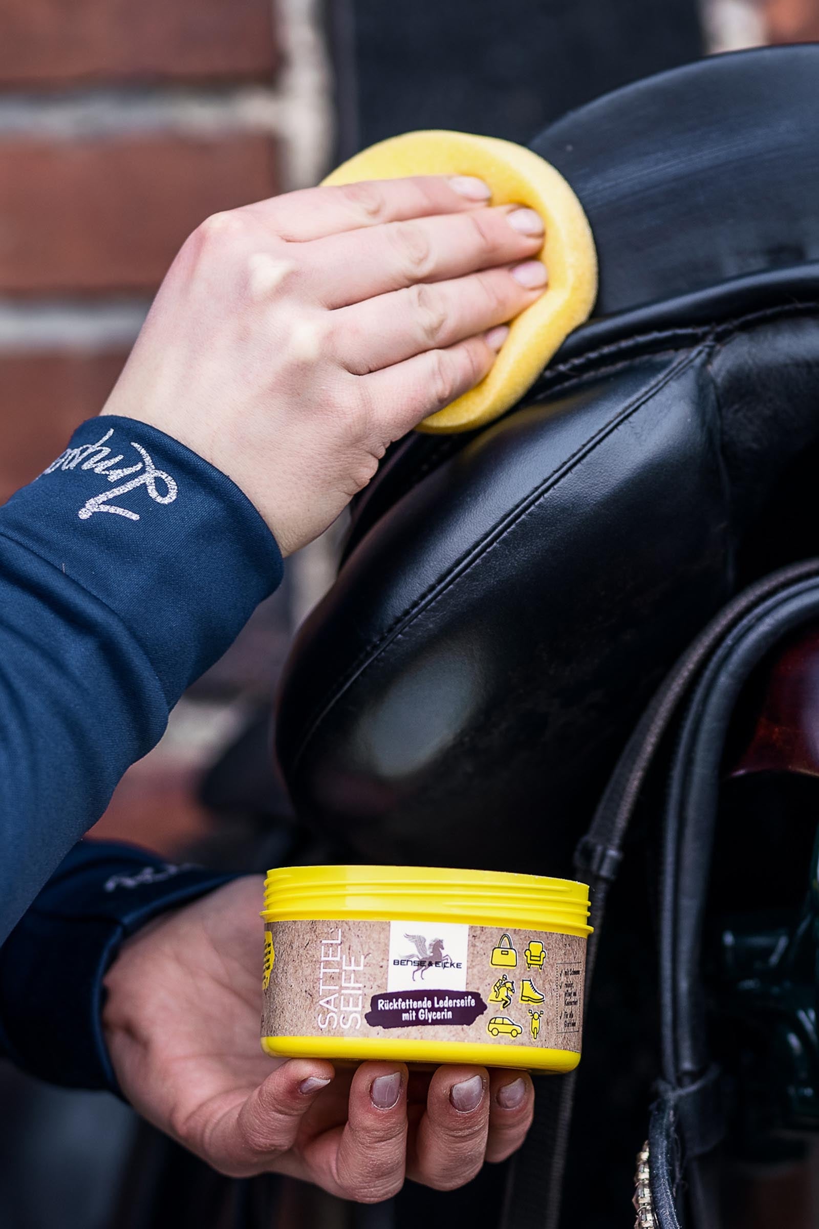 Bense & Eicke Saddle Soap With Sponge, 250ml Horse Health Care