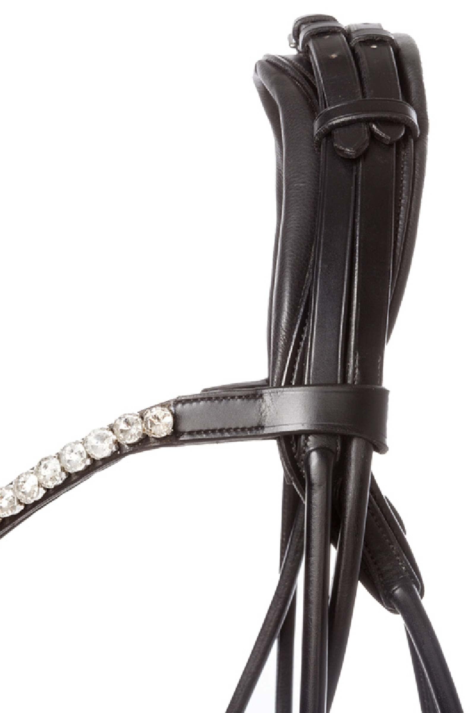 Kavalkade Florissa Patent Leather Bridle With Crank Noseband, Glitter Bridles & Reins