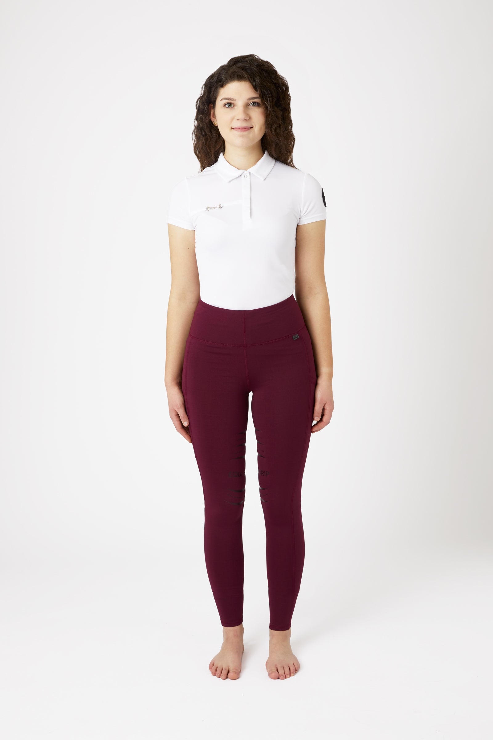 Horze Women's Silicone Full Seat Riding Tights with Phone Pockets Womens Breeches